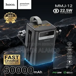 Hoco MMJ-12 50000mAh Power Bank With 22.5W Fast Charging LED Display