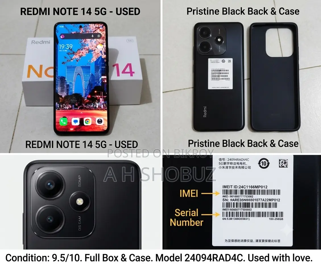 Xiaomi Redmi Note 14 5G 256 GB Black