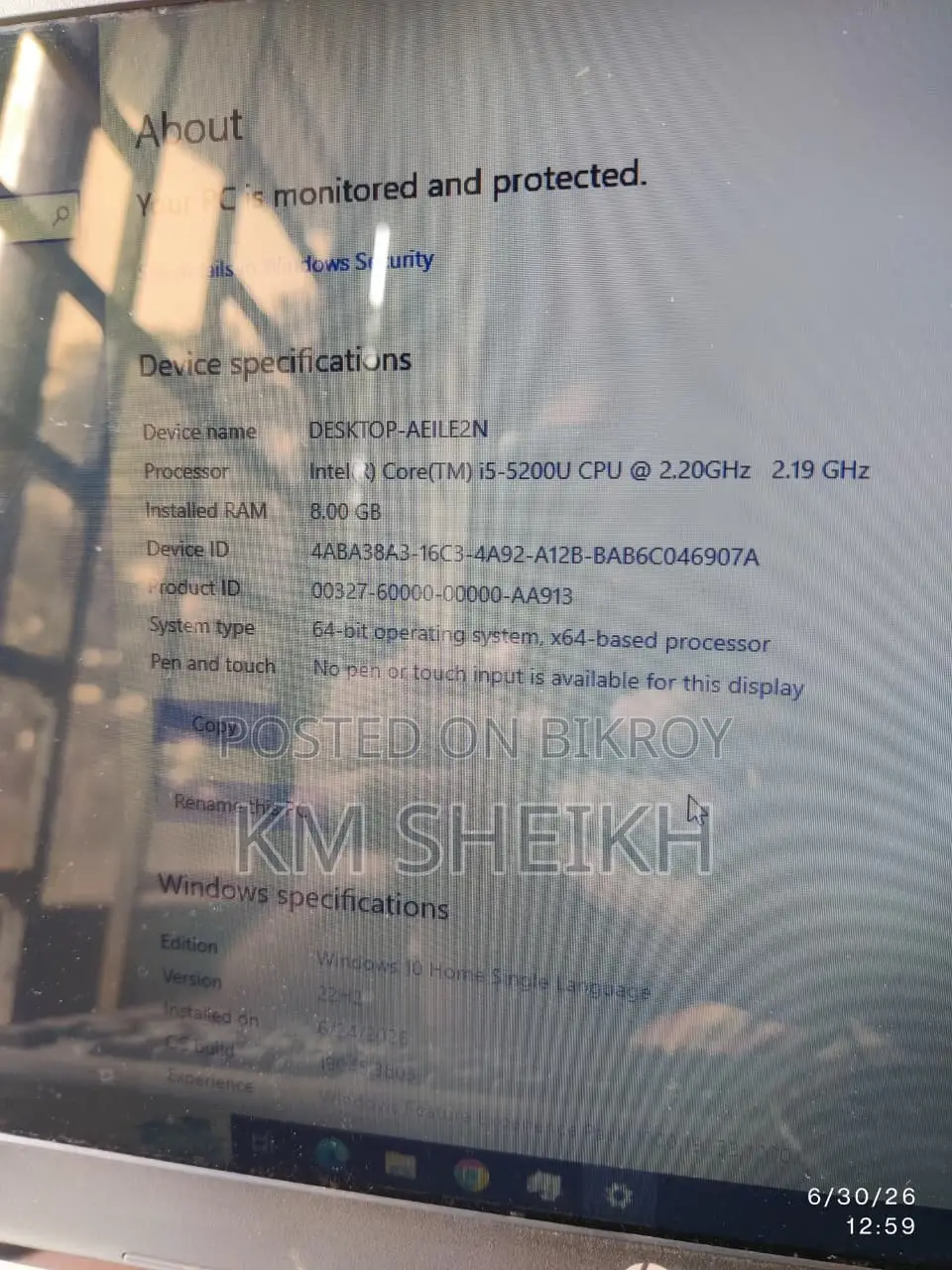 Laptop HP Pavilion 15 8GB Intel Core I5 SSD 128GB
