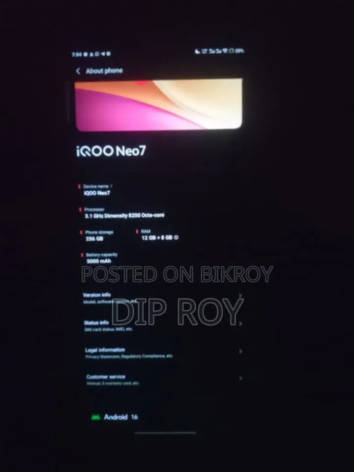 iQOO 256 GB Blue