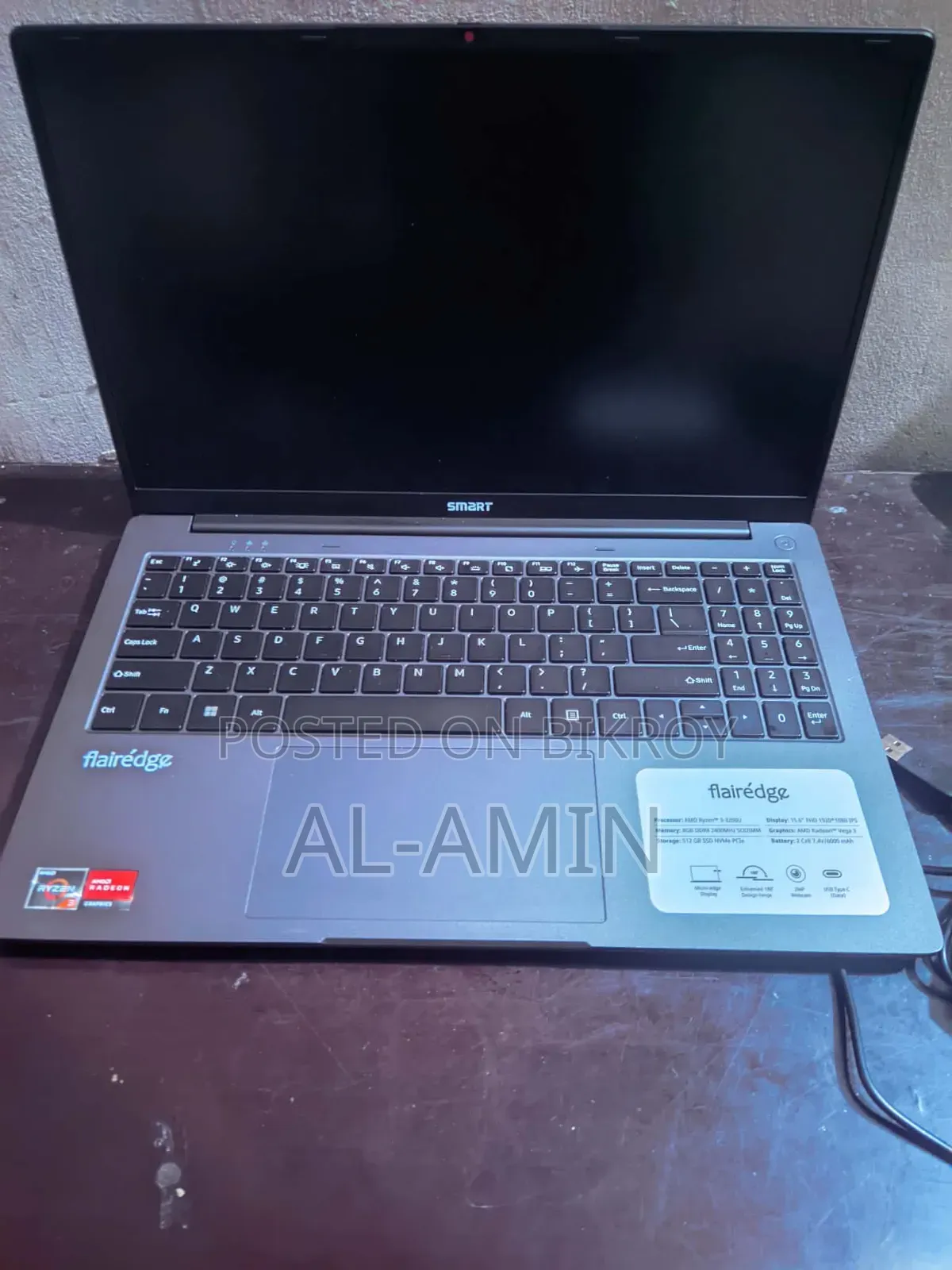 Laptop 8GB AMD Ryzen SSD 512GB