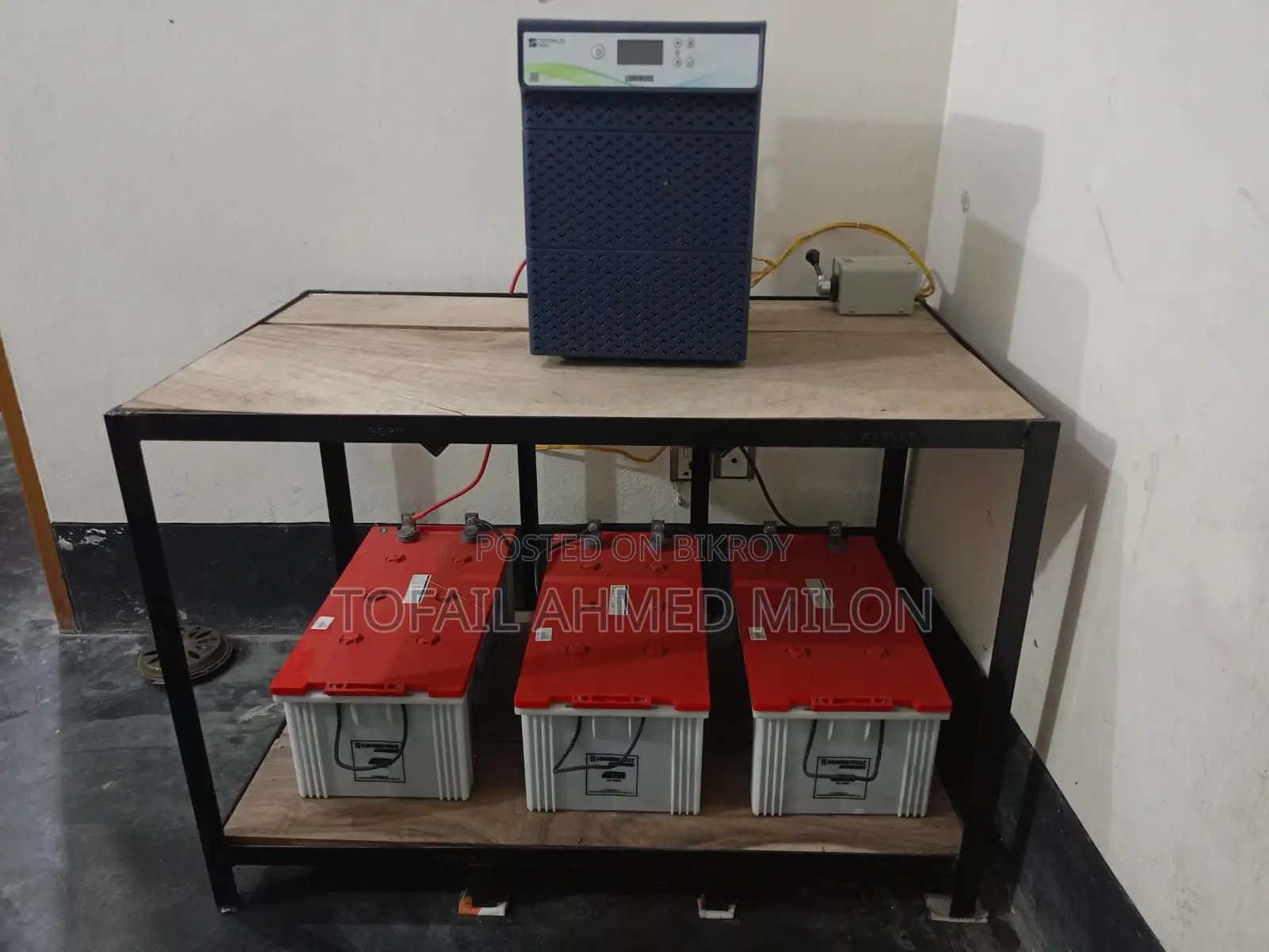 Luminous Optimus 3800+ With 3 Rahimafrooz 200ah 12v Tubular Batteries