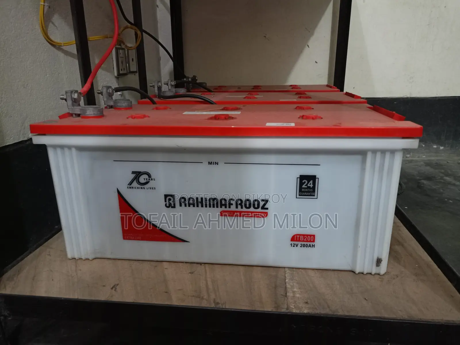 Luminous Optimus 3800+ With 3 Rahimafrooz 200ah 12v Tubular Batteries