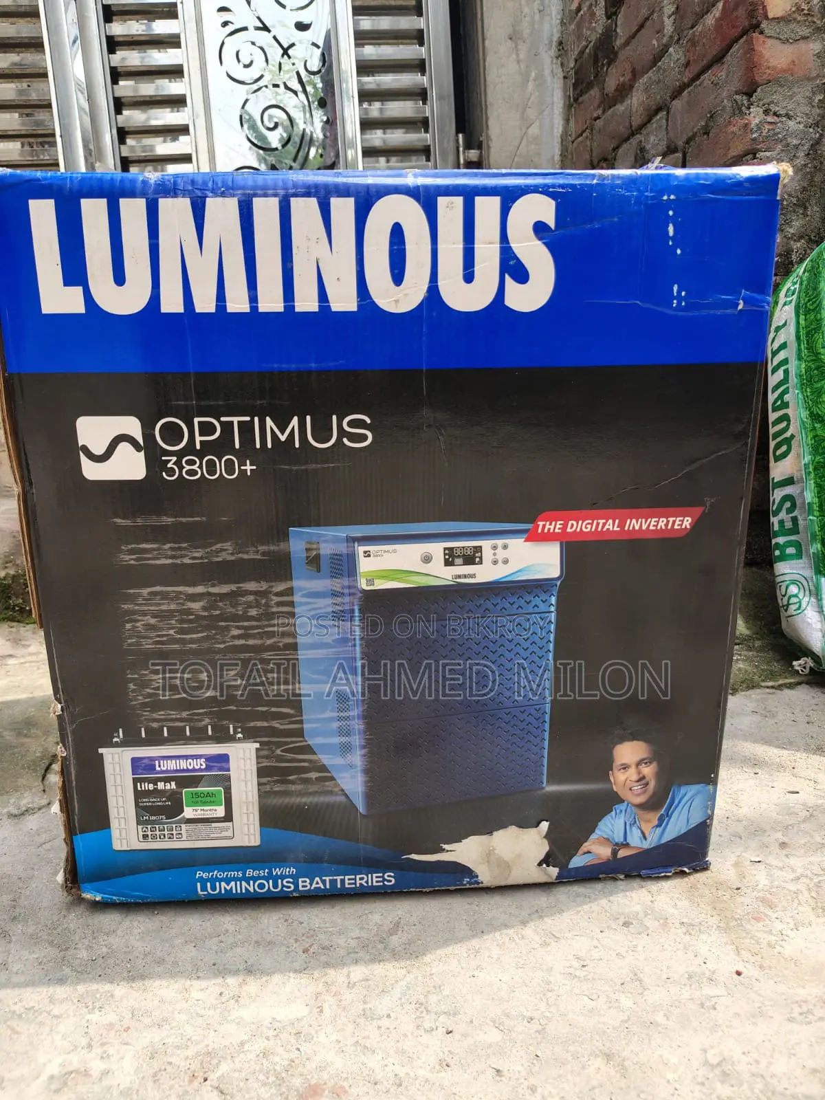 Luminous Optimus 3800+ With 3 Rahimafrooz 200ah 12v Tubular Batteries
