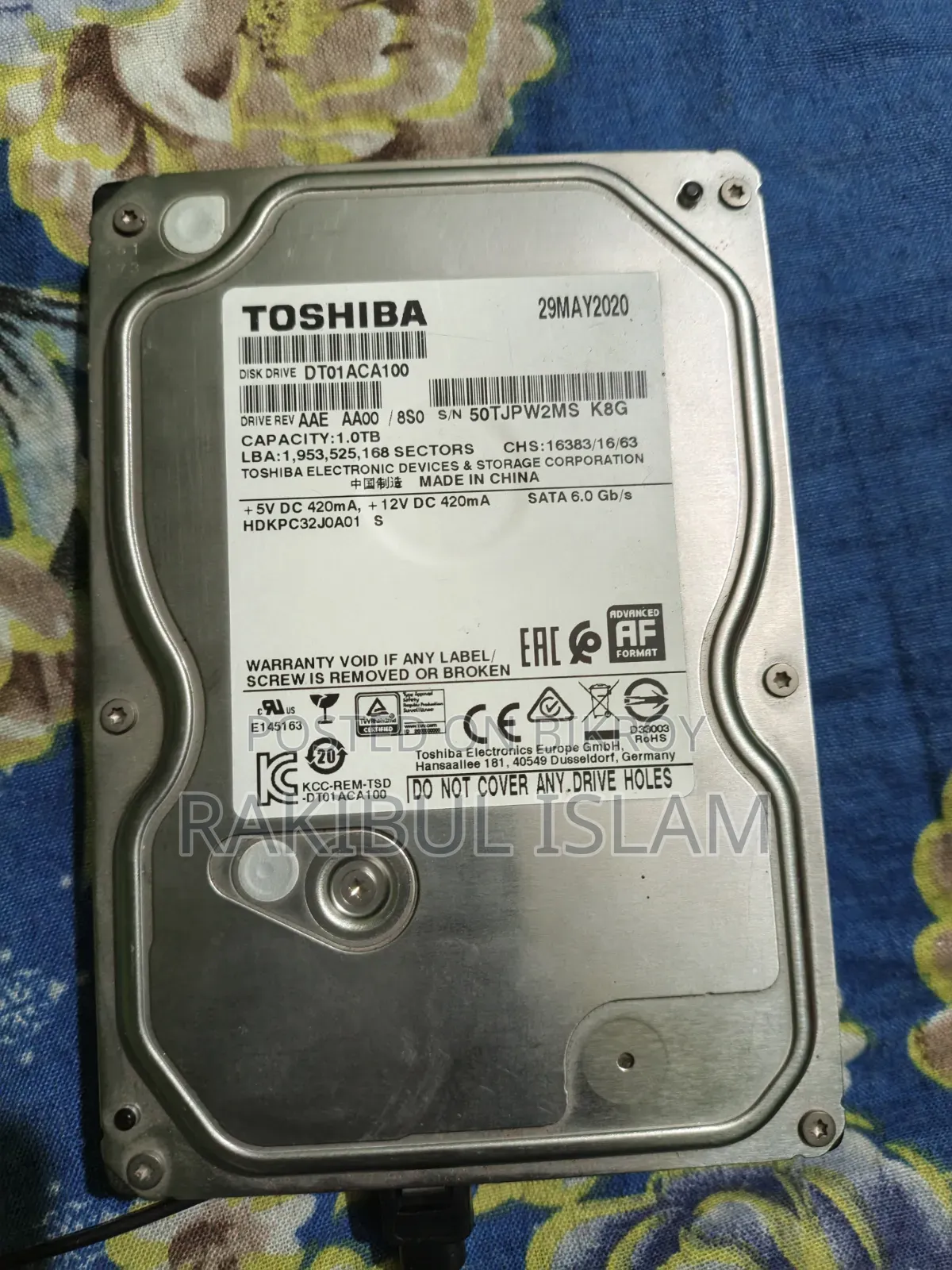 Toshiba 1tb Hard Disk Drive