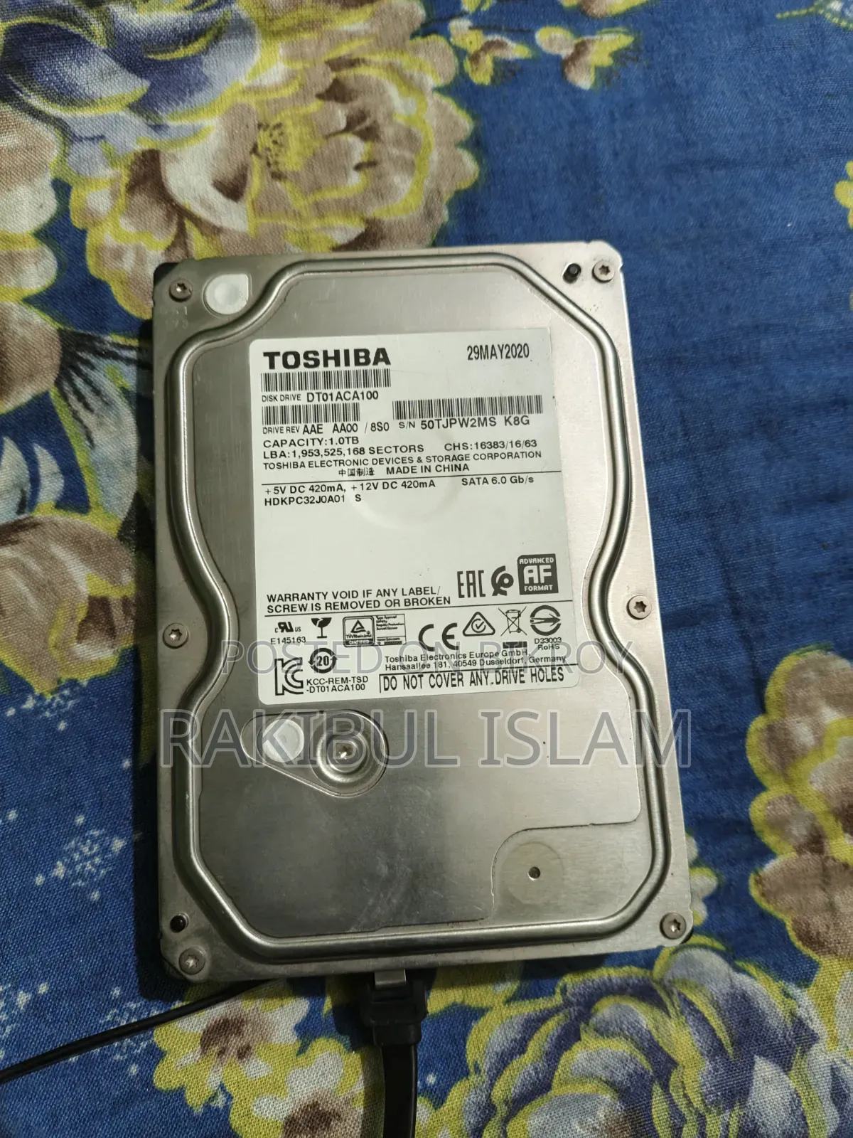 Toshiba 1tb Hard Disk Drive