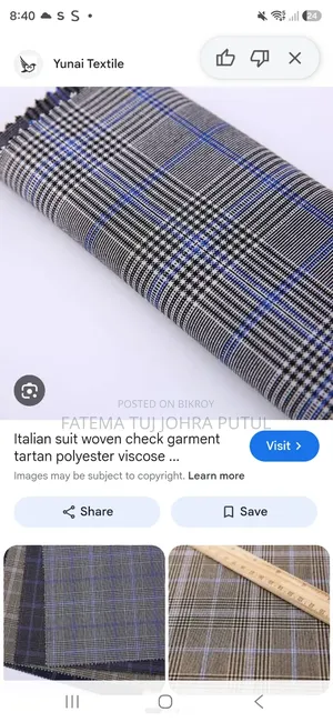 Italian Suit Check Uncomplete Blazer Set