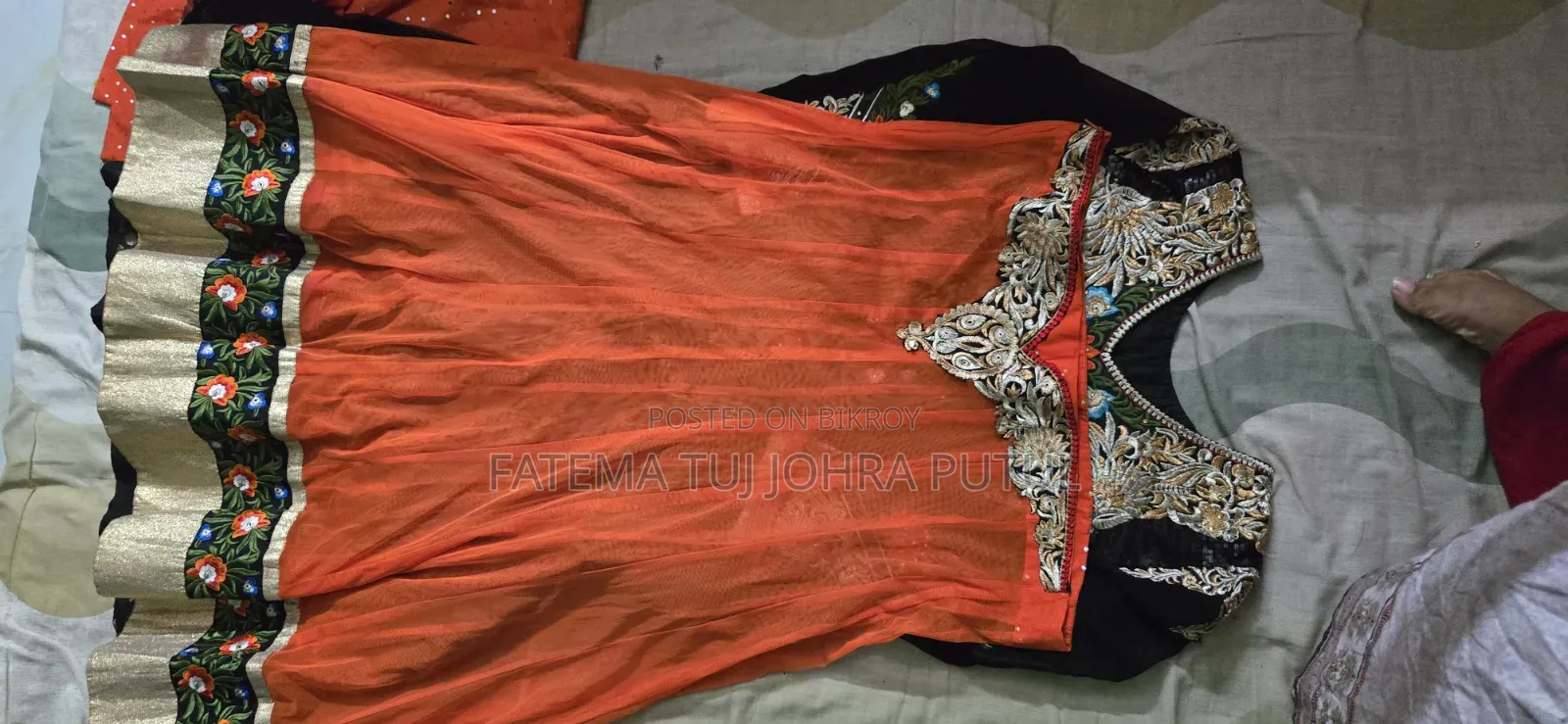 4-piece net set, Lehenga
