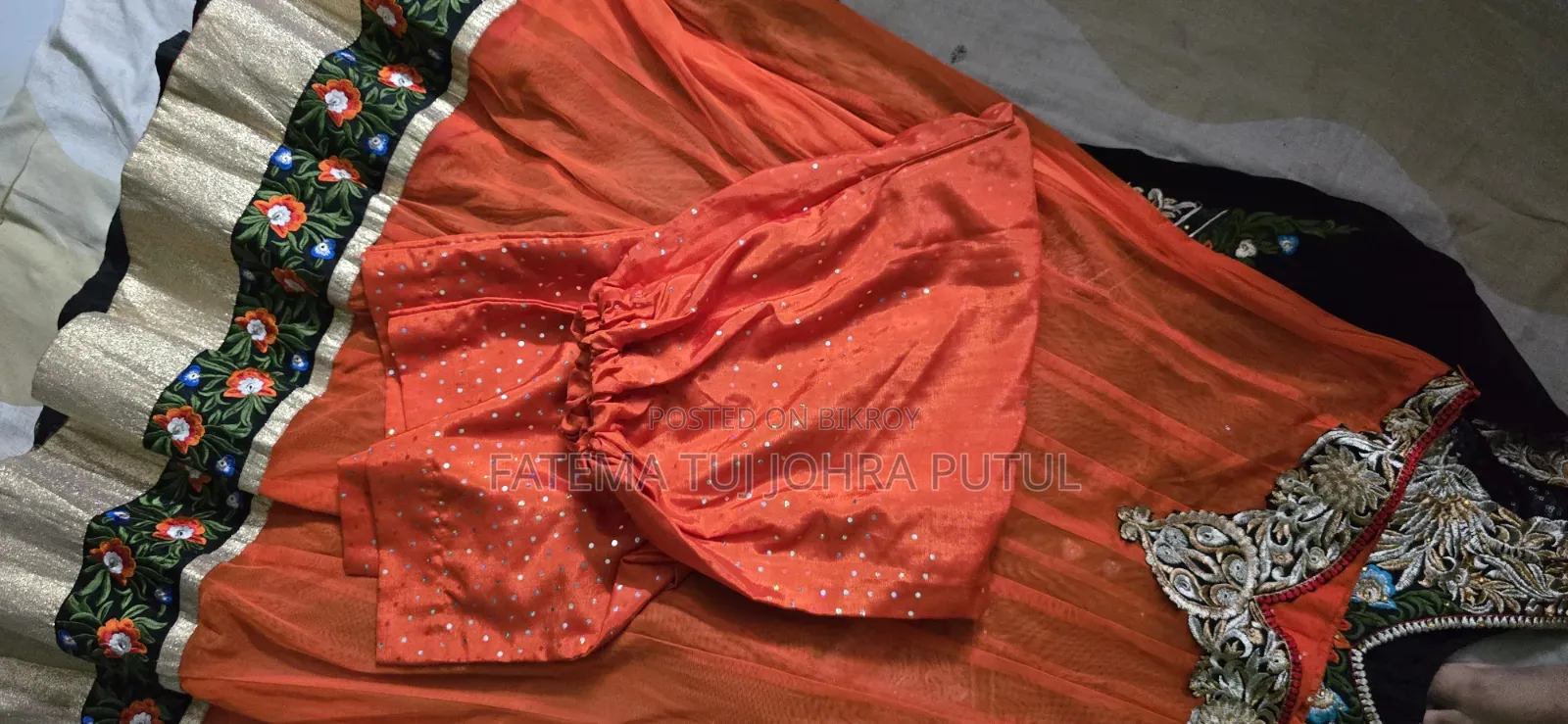4-piece net set, Lehenga
