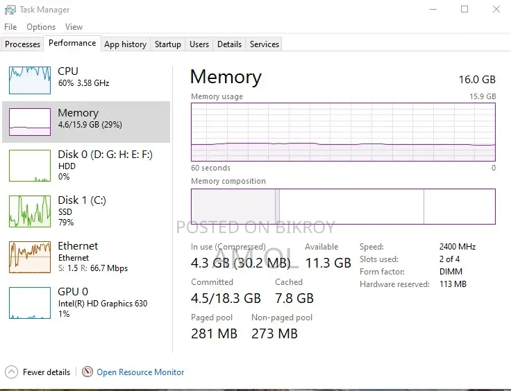 Desktop Computer 16GB Intel Core I5 HDD+SSD 1T
