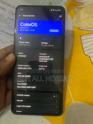 New Oppo Reno12 F 5G 256 GB Orange