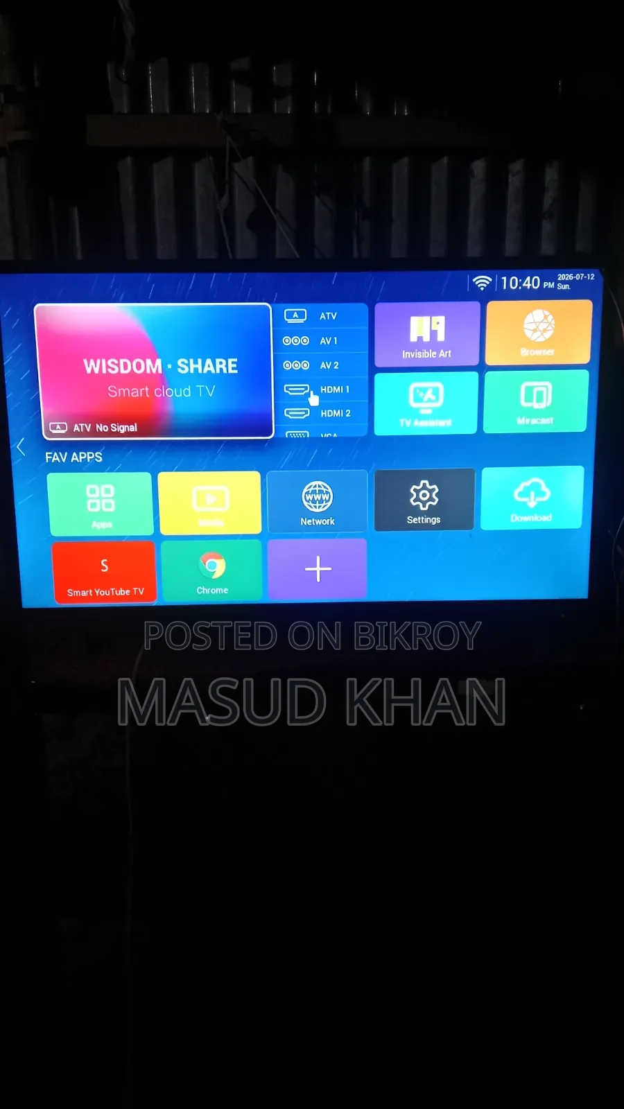 Selling one TV because I have two at home.