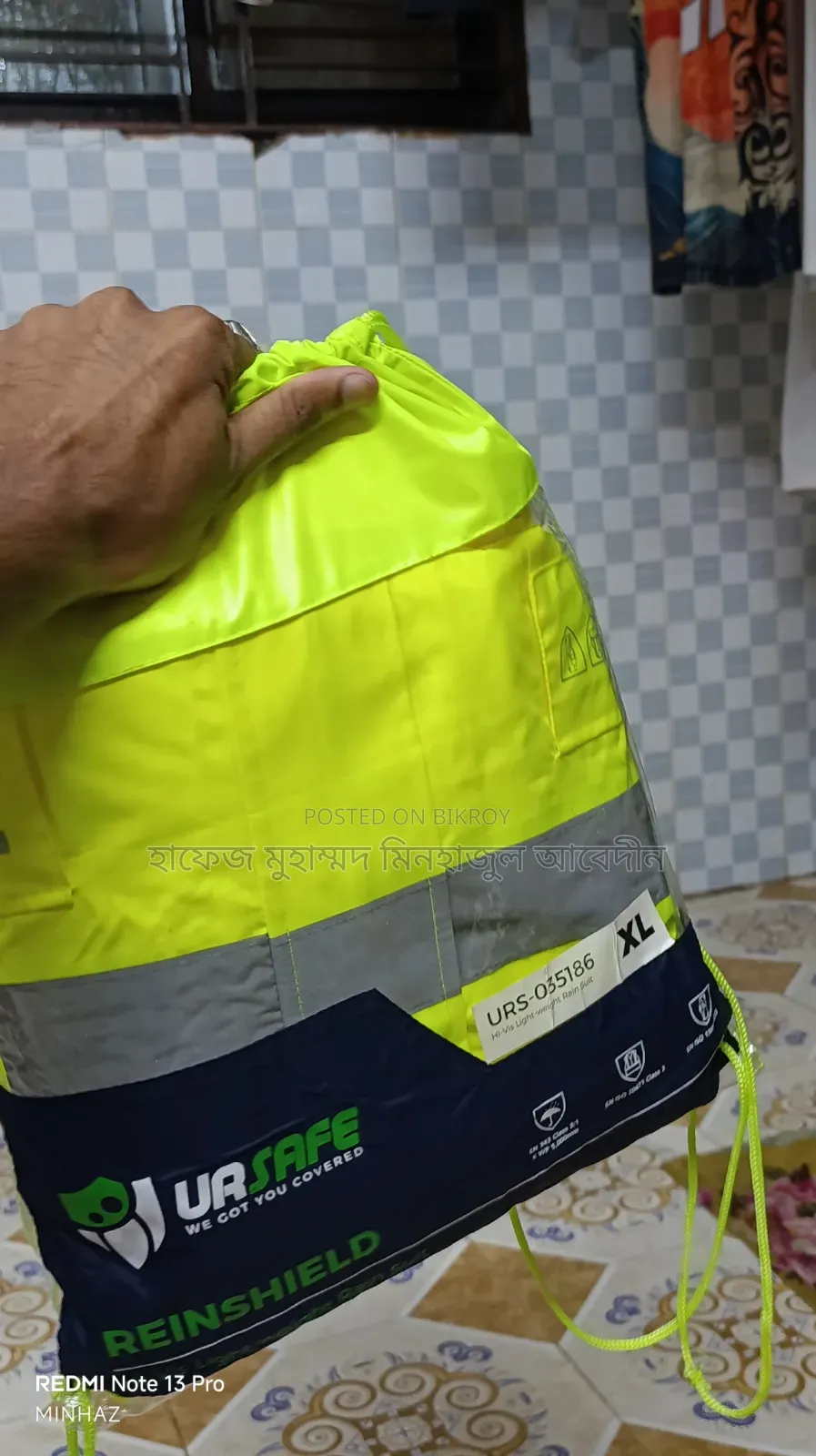 Hi-Vis Rain Suit Raincoat (Extra Large)