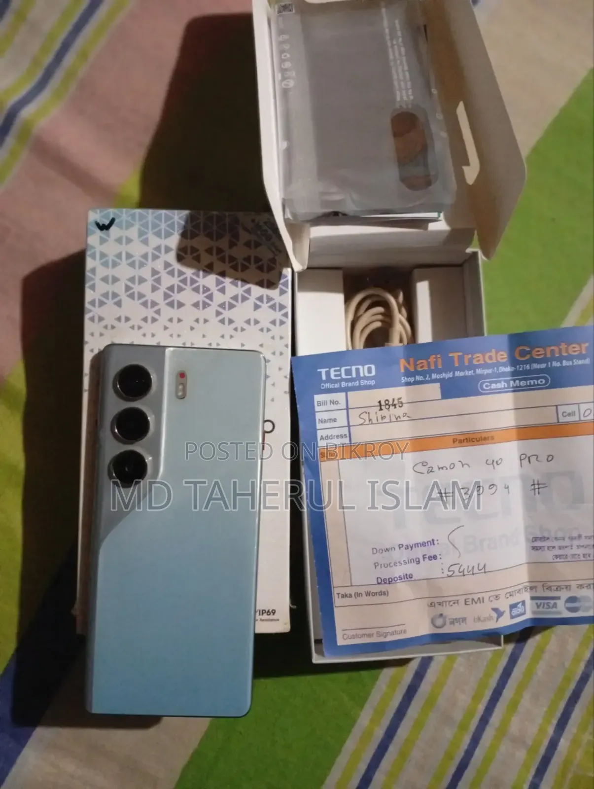 Tecno Camon 40 Pro 4G 256 GB Blue