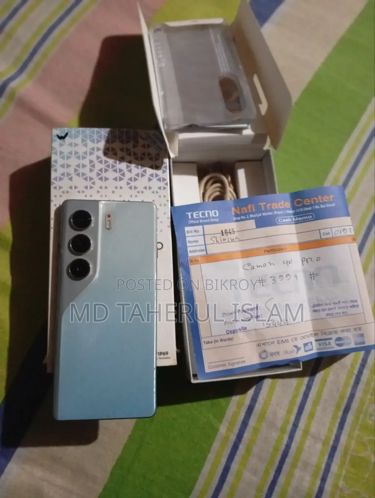 Tecno Camon 40 Pro 4G 256 GB Blue