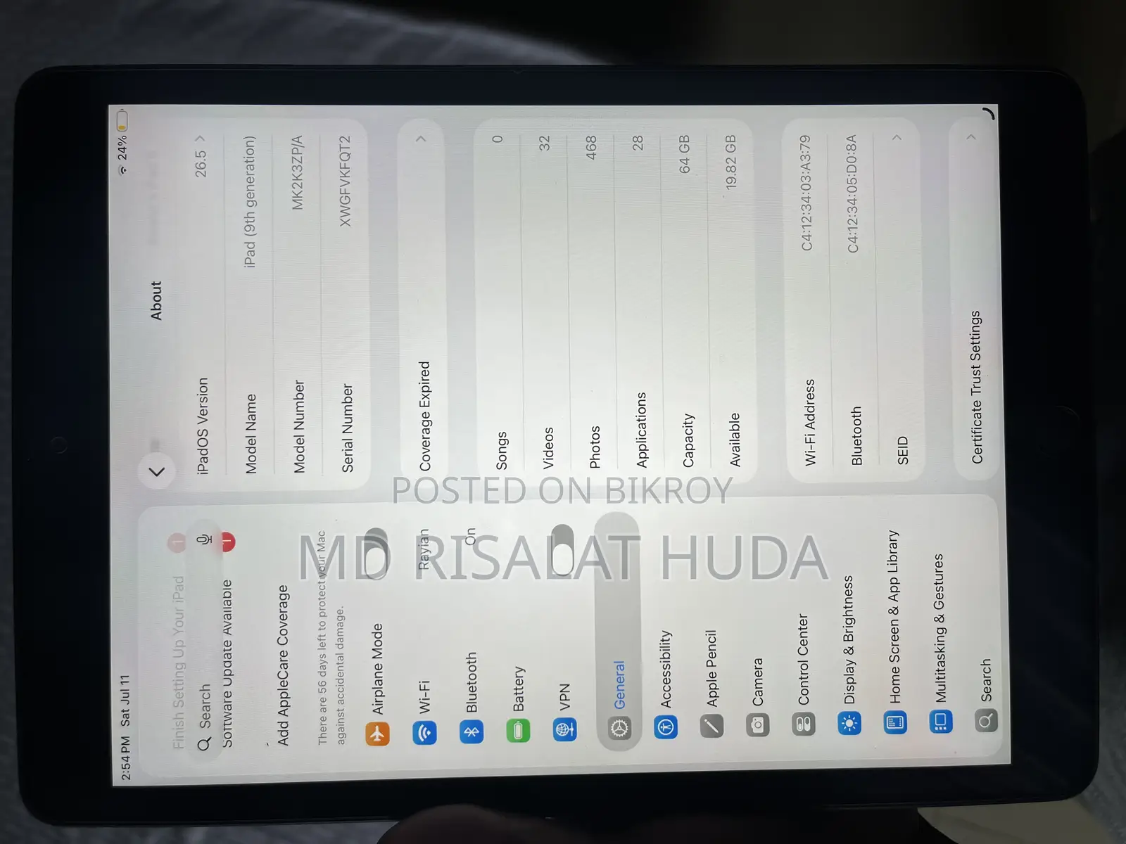 Apple iPad 10.2 (2021) 64 GB Gray