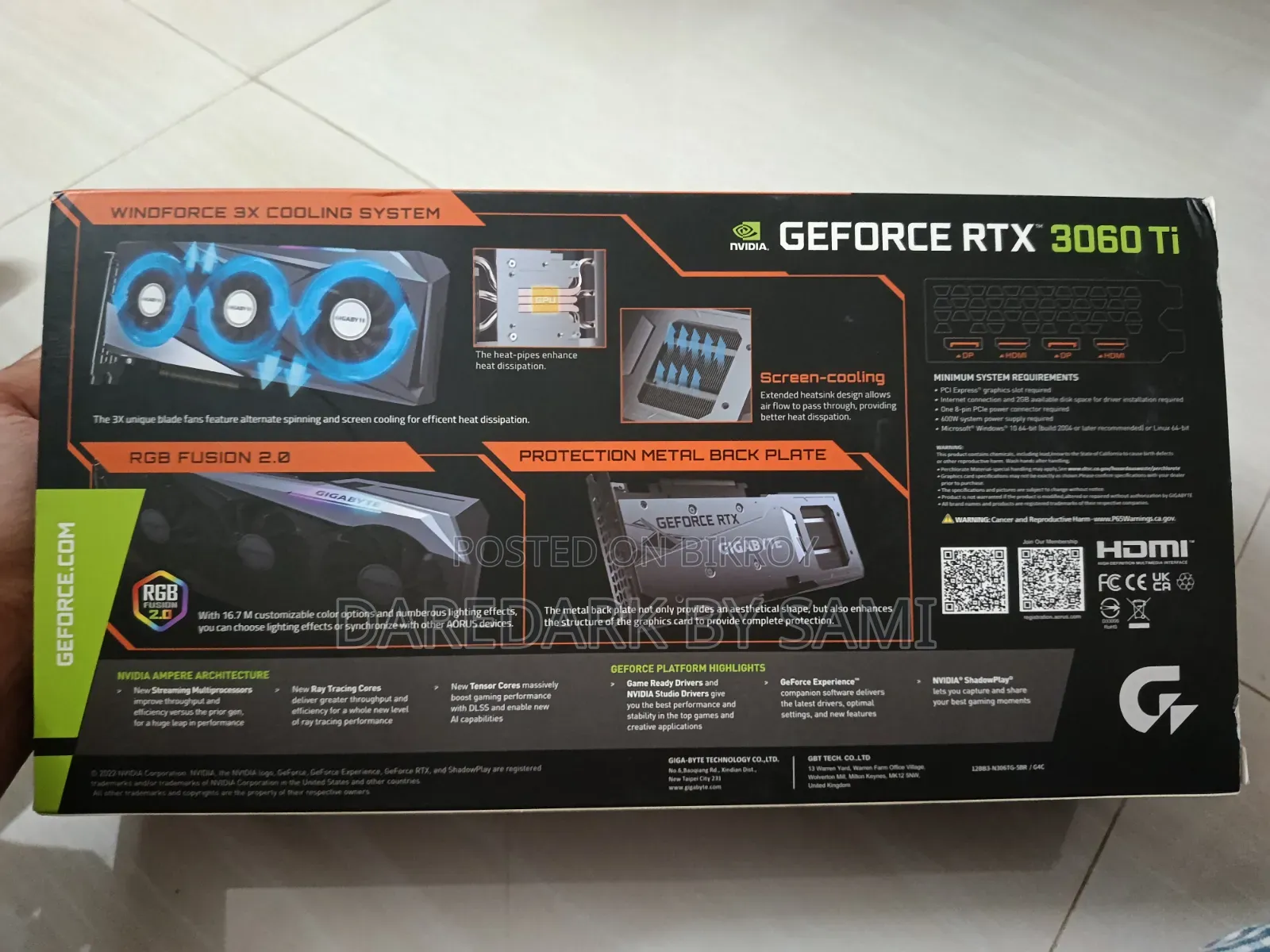 Gigabyte Rtx 3060ti (Used)