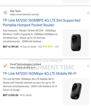 Tp-Link M7000 150mbps 4g Lte Mobile Wi-Fi Router