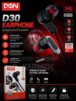 Don D30 Wired Earphone