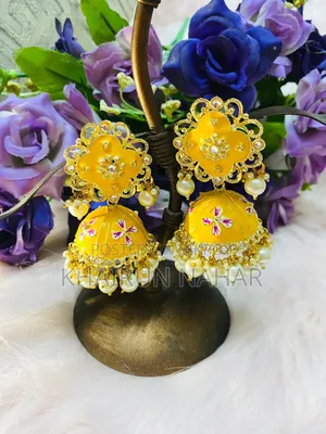 Minakari Jhumka Earrings