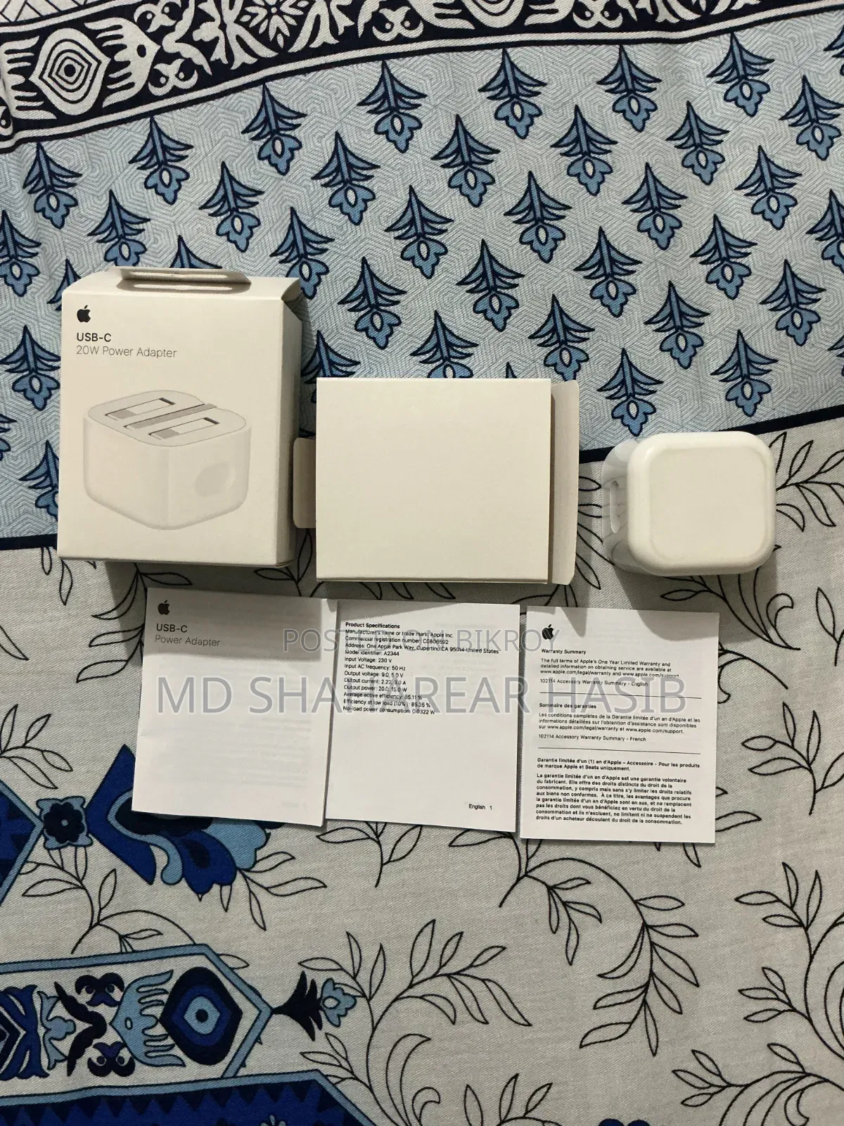 Apple 20W USB-C Power Adapter (3-Pin Plug)