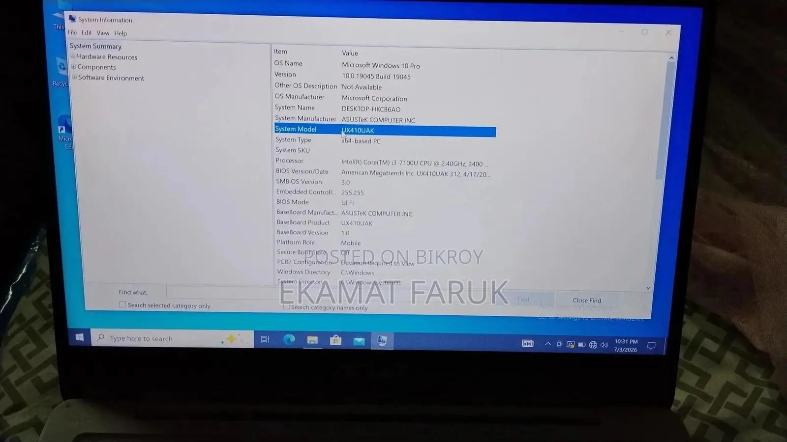 Laptop Asus UX305UA 8GB Intel Core i3 SSD 1TB