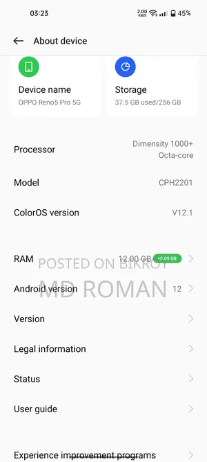 Oppo Reno5 Pro 5G 256 GB Orange