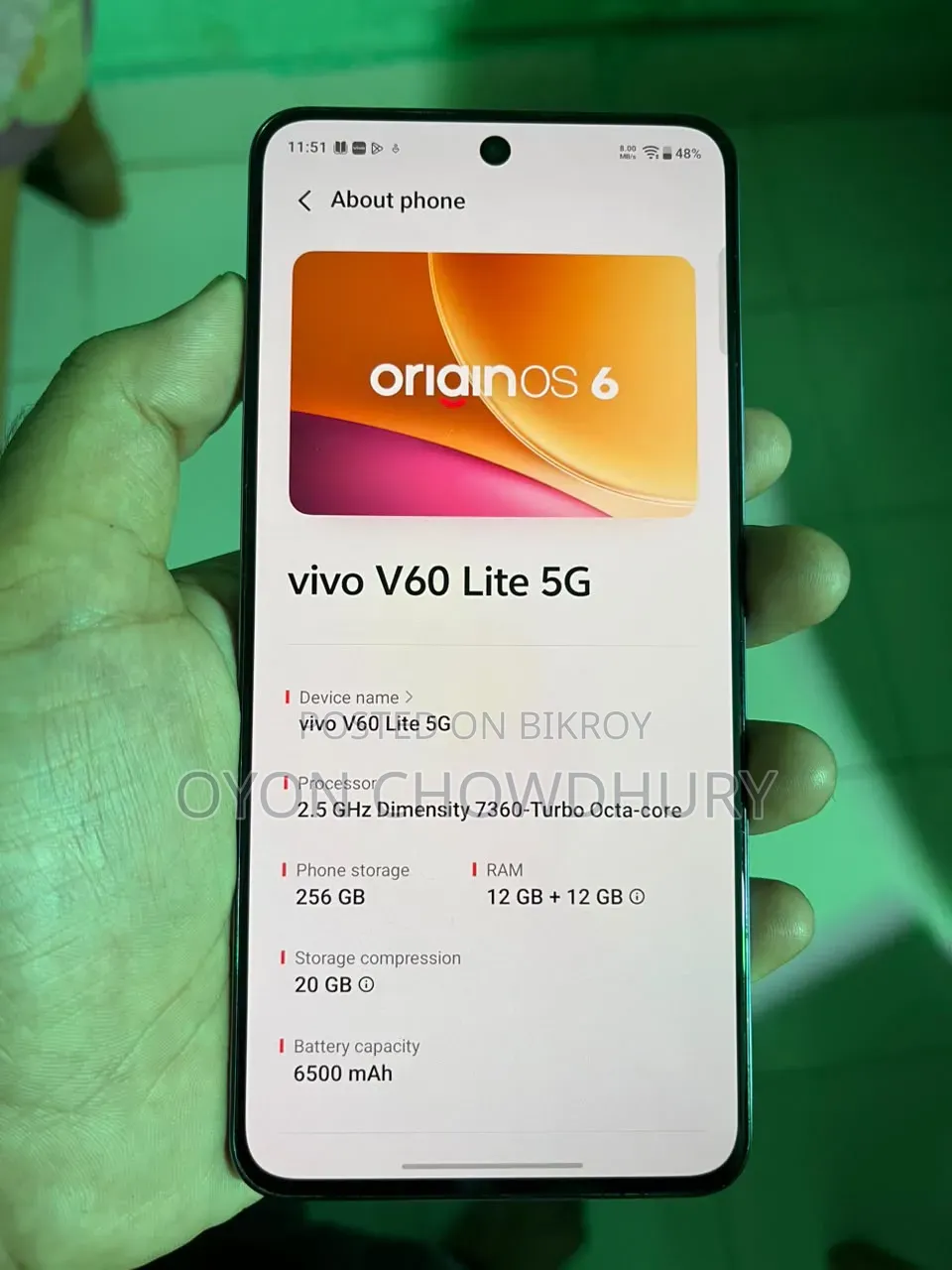 Vivo V60 Lite 256 GB Silver