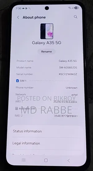 Samsung Galaxy A35 128 GB Blue