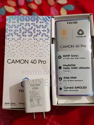 New Tecno Camon 40 Pro 4G 256 GB Black