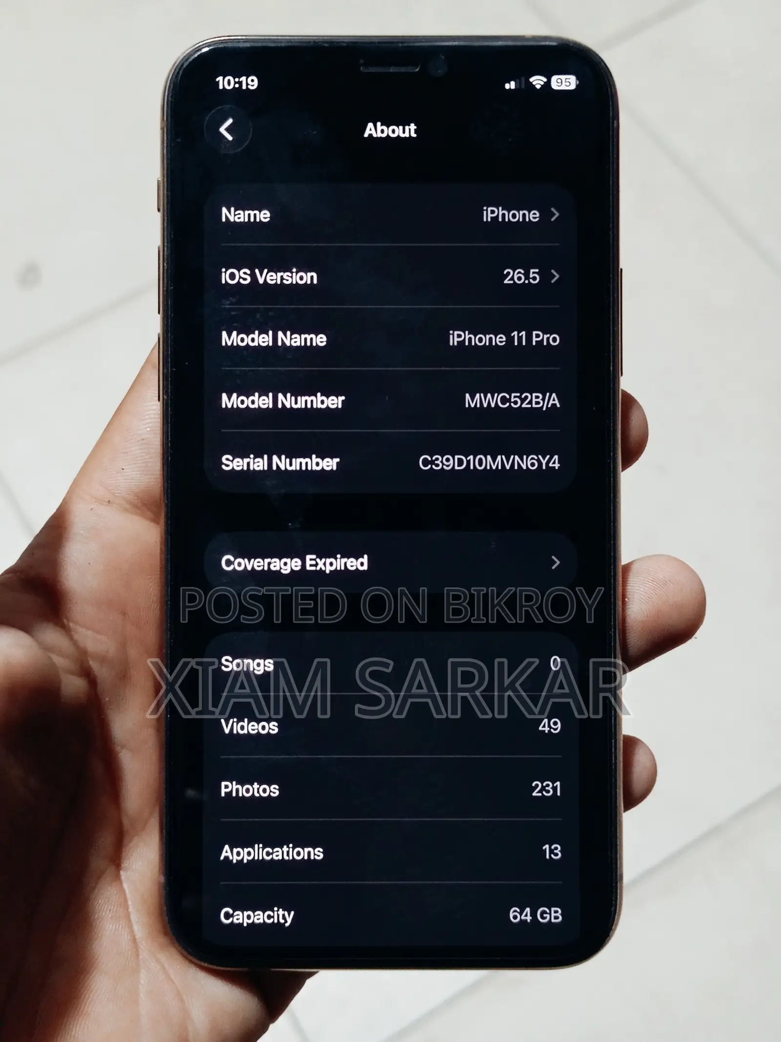অ্যাপল আইফোন ১১ প্রো ৬৪ জিবি গোল্ড
