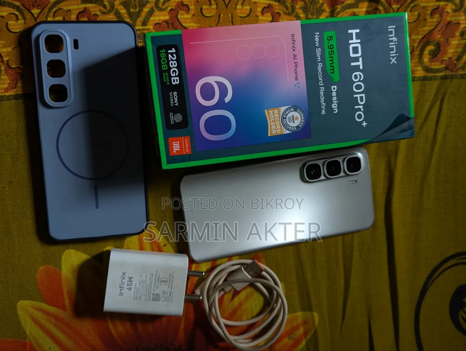ইনফিনিক্স হট ৬০ প্রো+ ১২৮ জিবি সিলভার