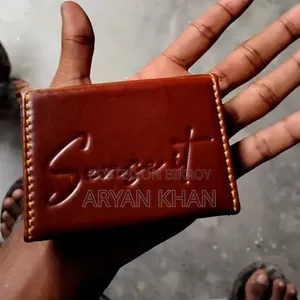 This Is a Zenia Leather Chocolate Brown Cow Leather Card Holder