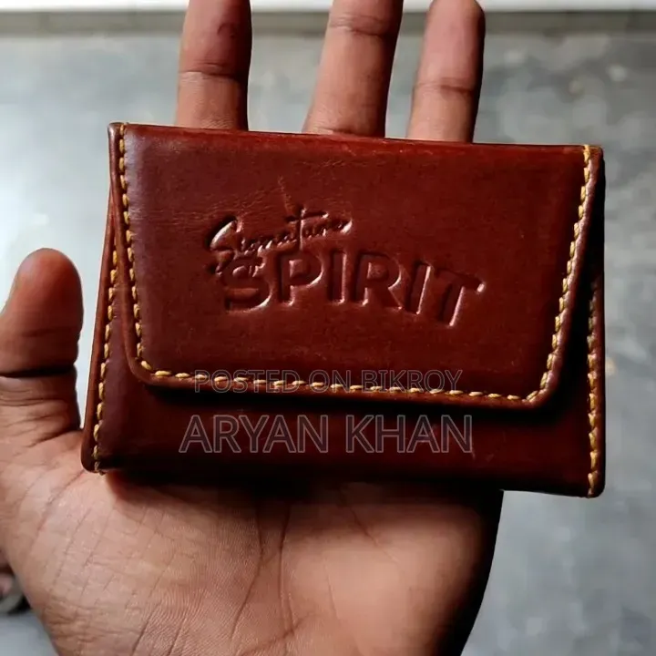 This Is a Zenia Leather Chocolate Brown Cow Leather Card Holder