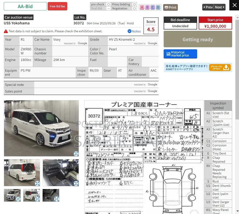 Toyota Voxy 2019 Pearl