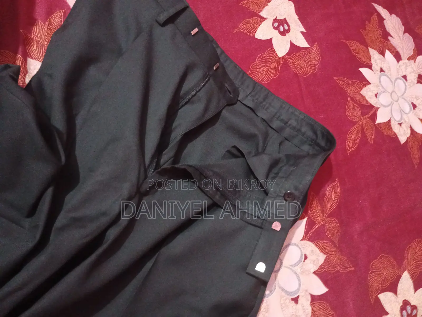 রেগুলার ফিট কালো ফরমাল প্যান্ট