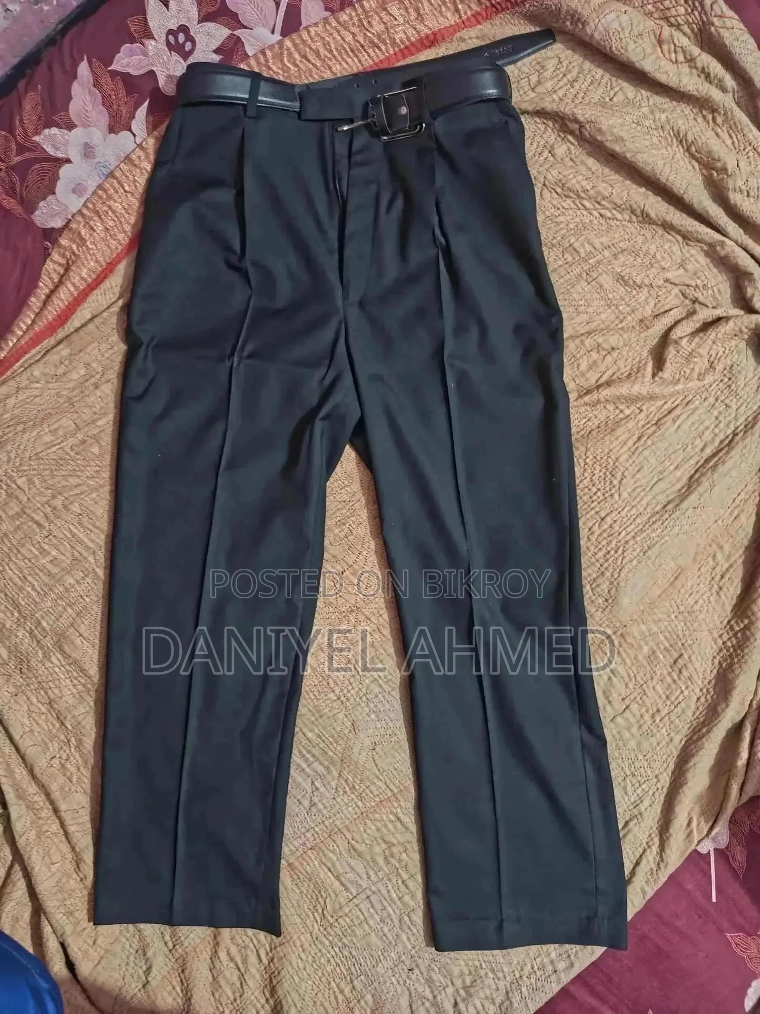 রেগুলার ফিট কালো ফরমাল প্যান্ট