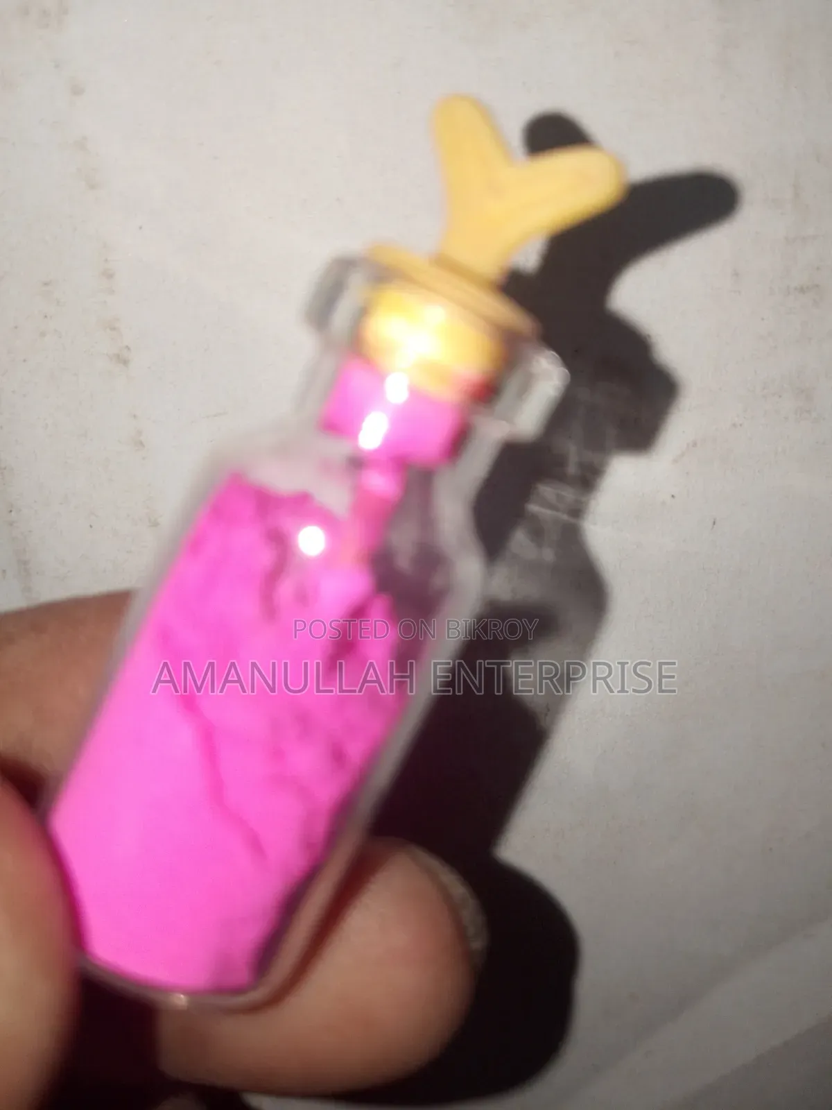 Small Bottles Filled With Colored Powders Used For Crafts (12 Pcs)