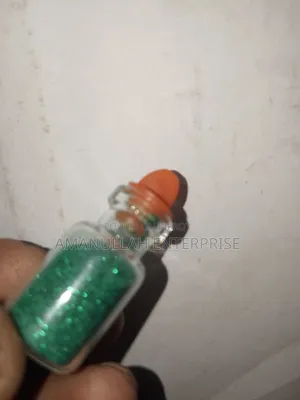 Small Bottles Filled With Colored Powders Used For Crafts (12 Pcs)