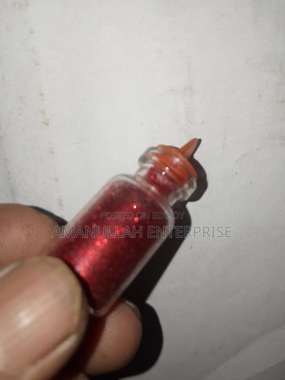 Small Bottles Filled With Colored Powders Used For Crafts (12 Pcs)