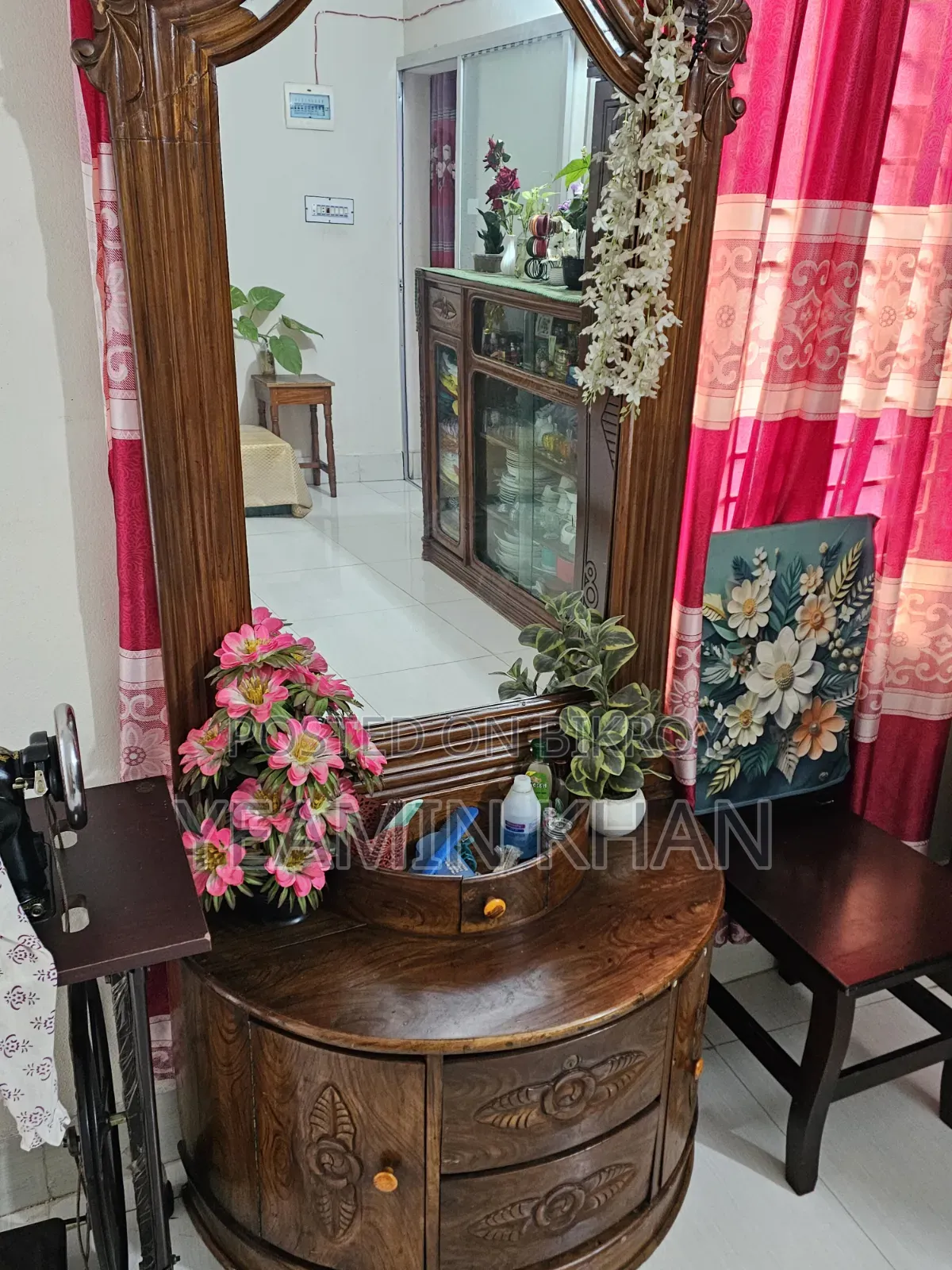 ড্রেসিং টেবিল মেহগনি কাঠের