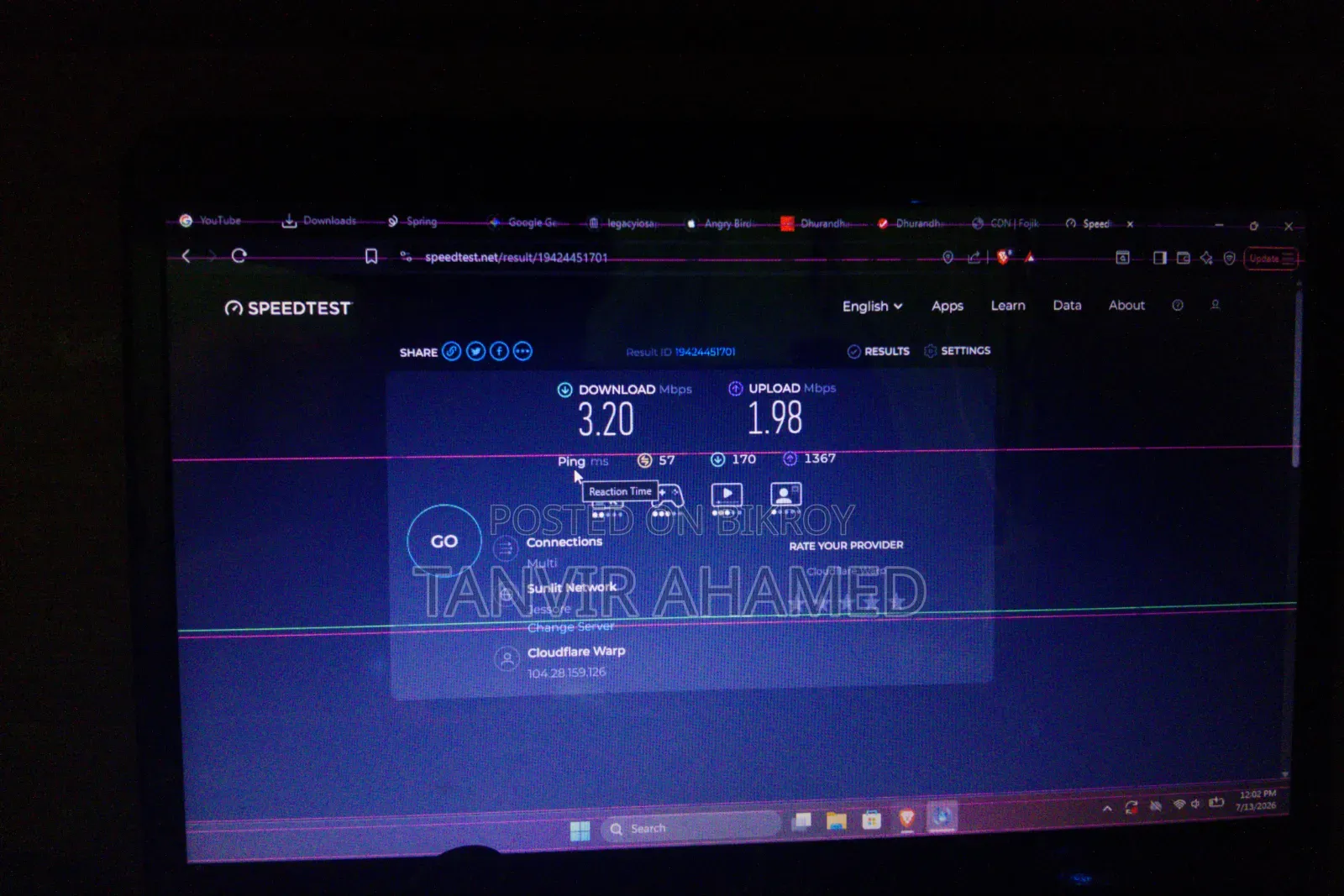 Laptop 6GB Intel Core I3 SSD 128GB