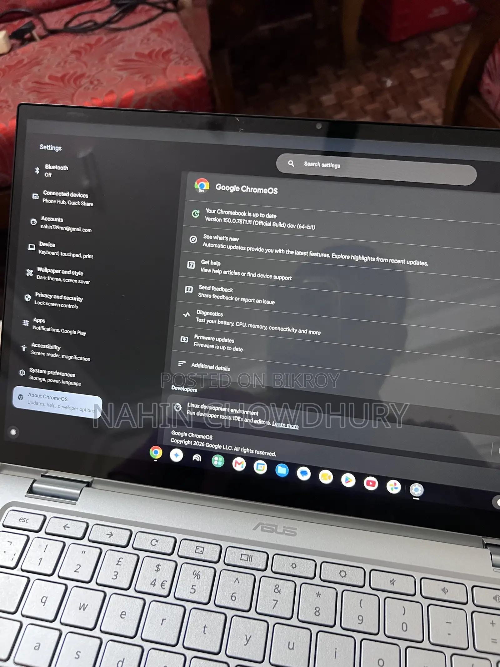 Laptop Asus Chromebook Flip C434 8GB Intel Core I5 SSD 128GB
