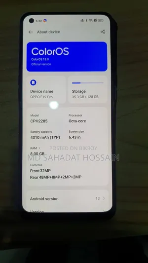 Oppo F19 Pro 128 GB Black
