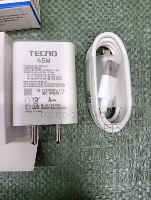 Tecno 45 Watt Original Charger