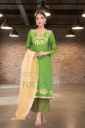Premium Dollar and Embroidery Work Three Piece