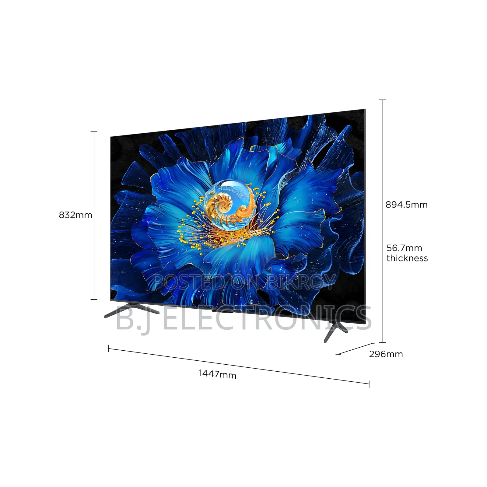 TCL 65c6ks ৬৫" ইউএইচডি কিউডি মিনিএলইডি স্মার্ট গুগল টিভি