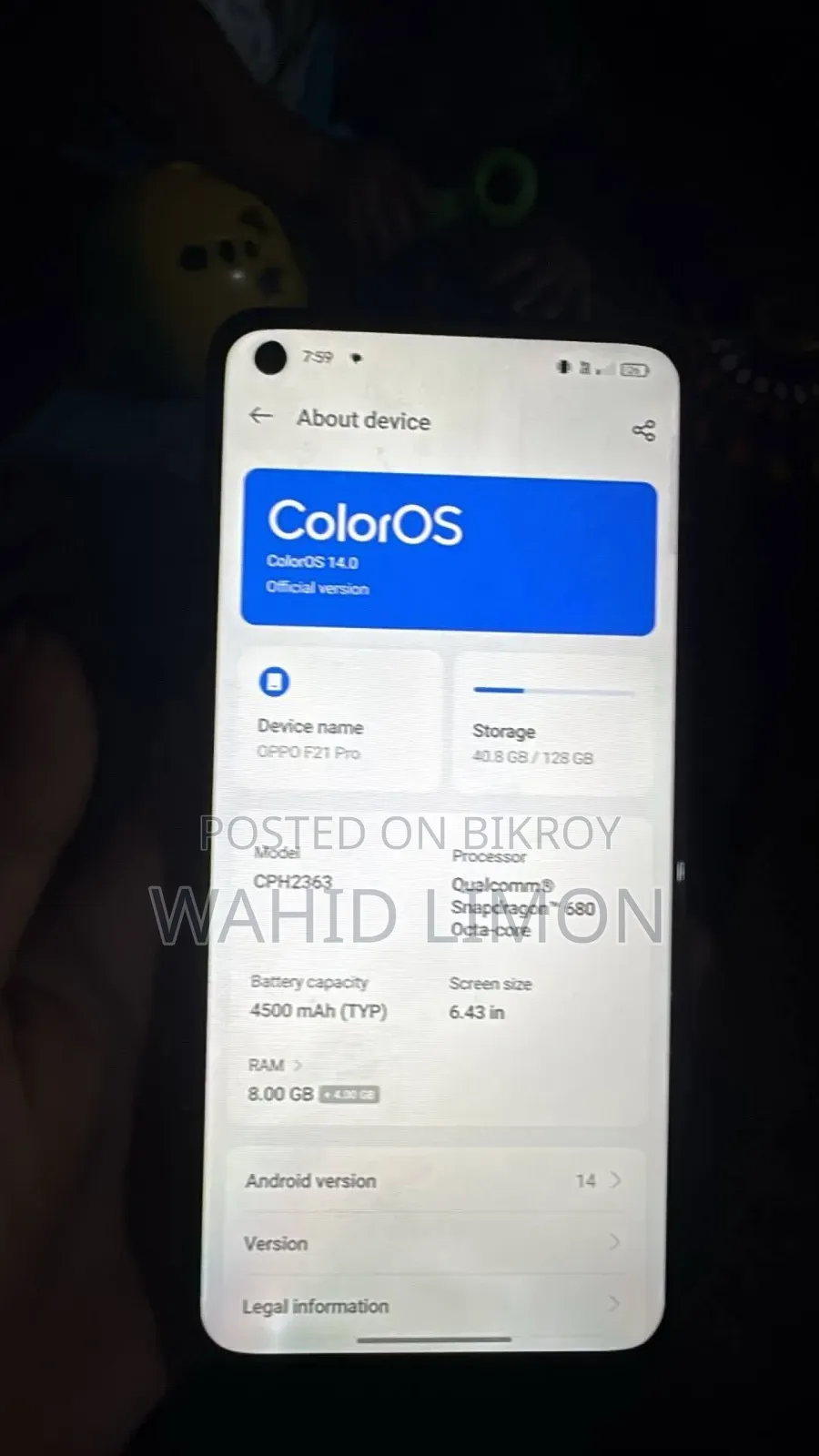 Oppo F21 Pro 128 GB Black