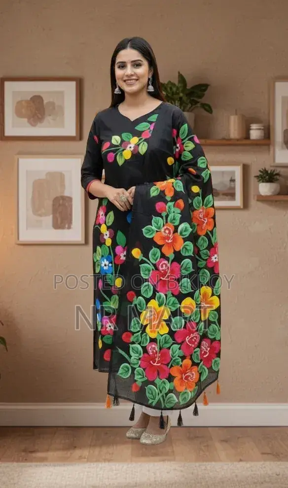 Premium Block Print Three-Piece