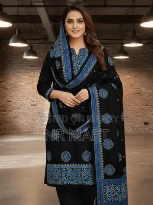 Premium Block Print Three-Piece